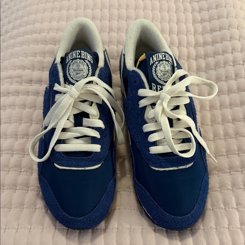 Anine Bing Navy and White Sneakers 37.5